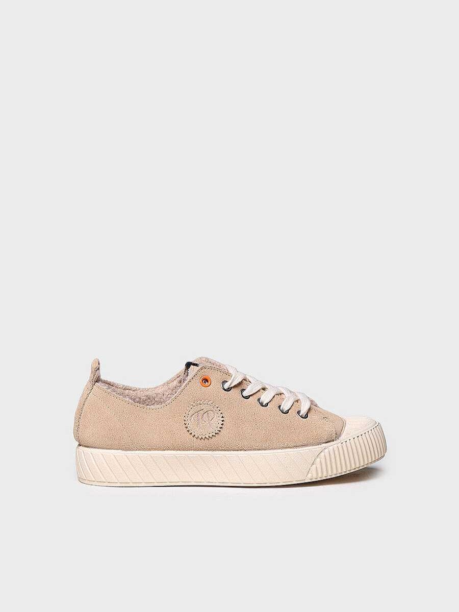 Mujer Toni Pons | Zapatilla Para Mujer En Serraje En Beige - Giza-Sy