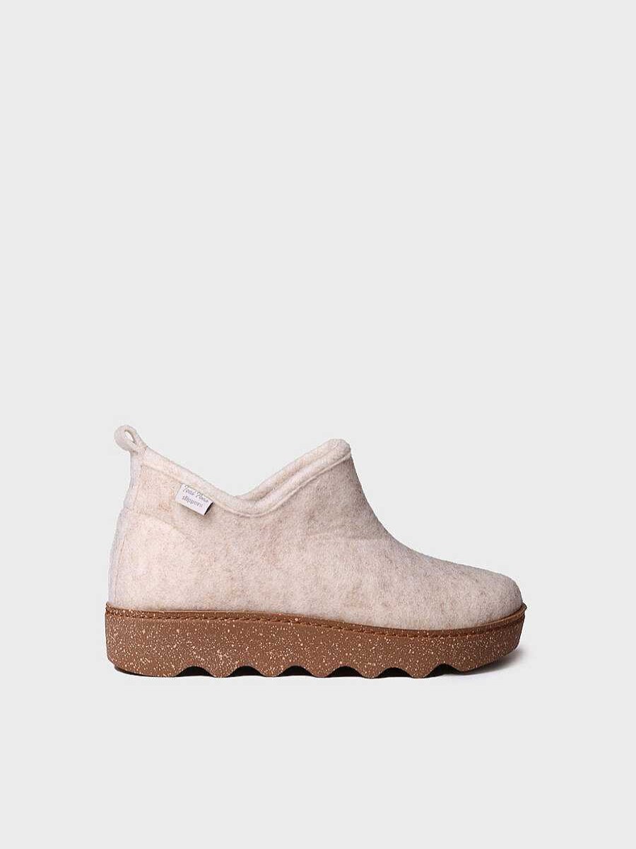 Mujer Toni Pons | Slipper Para Mujer En Fieltro Reciclado En Crudo - Junie-Fr