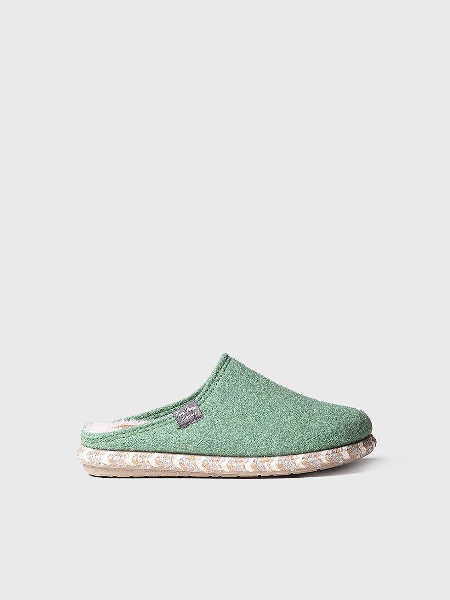 Mujer Toni Pons | Slippers Para Mujer En Fieltro En Menta - Deli-Fp