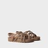 Mujer Toni Pons | Sandalia Plana De Yute En Color Taupe - Daisy-Tb