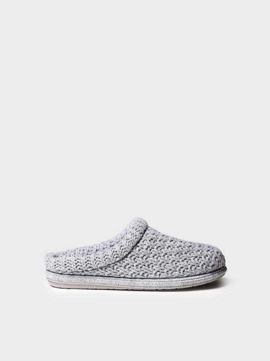 Mujer Toni Pons | Slippers Para Mujer En Tejido Trenzado En Gris - Domi-Sr