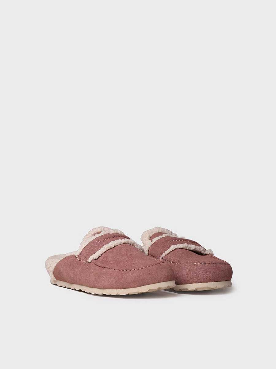 Mujer Toni Pons | Slippers Para Mujer Tipo Zueco Con Forro Interior En Borrego En Granate - Leire