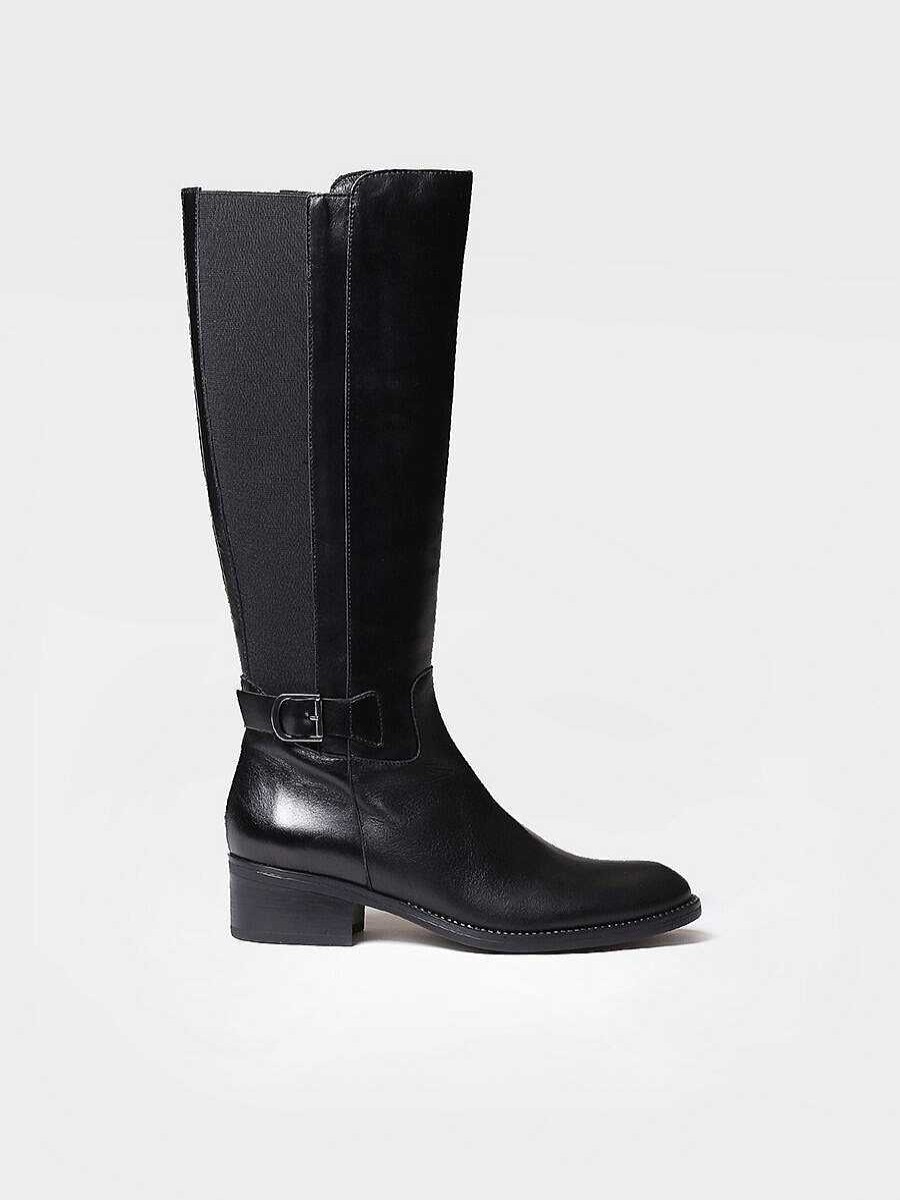 Mujer Toni Pons | Bota Alta Para Mujer En Piel En Negro - Tacoma-P