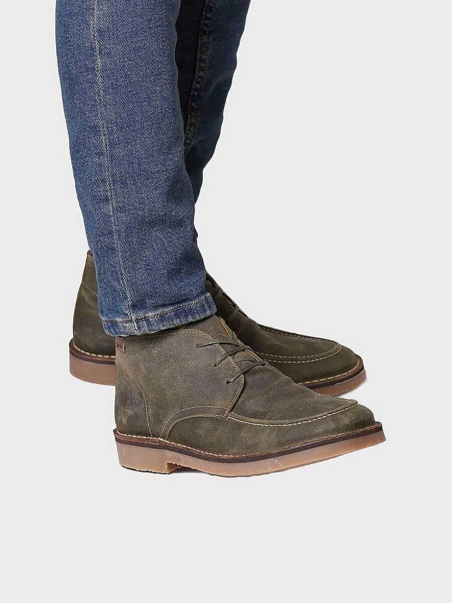 Hombre Toni Pons | Botin Para Hombre En Serraje En Caqui - James-Sw