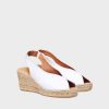 Mujer Toni Pons | Alpargata De Cuna Estilo Peep Toe En Color Blanco - Laila-P