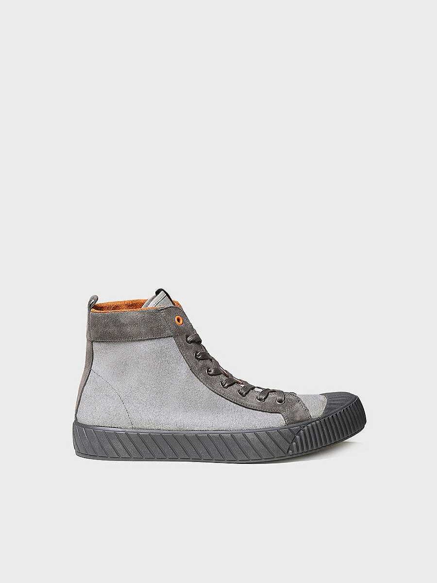 Hombre Toni Pons | Botin Para Hombre En Algodon Y Serraje En Gris - Gal-Bu