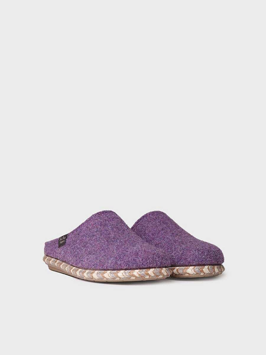 Mujer Toni Pons | Slippers Para Mujer En Fieltro En Morado - Deli-Fp