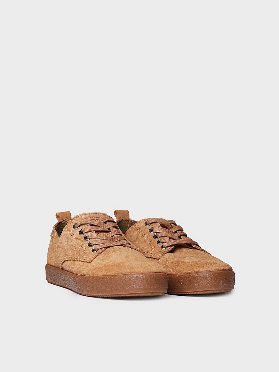 Hombre Toni Pons | Zapato De Cordones Para Hombre En Serraje En Camel - Derby-Sy