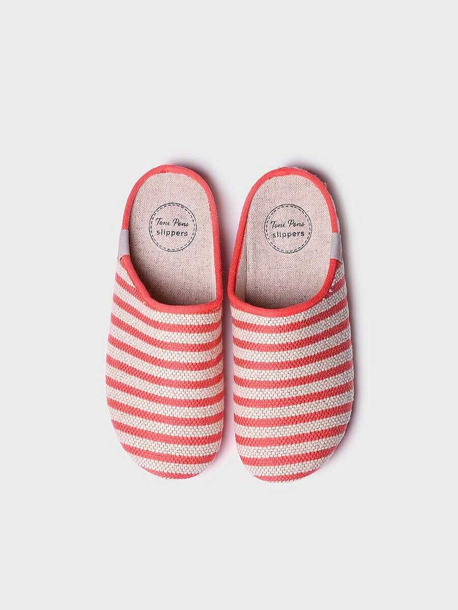 Mujer Toni Pons | Zapatillas De Casa De Mujer En Color Coral - Mely-Dl