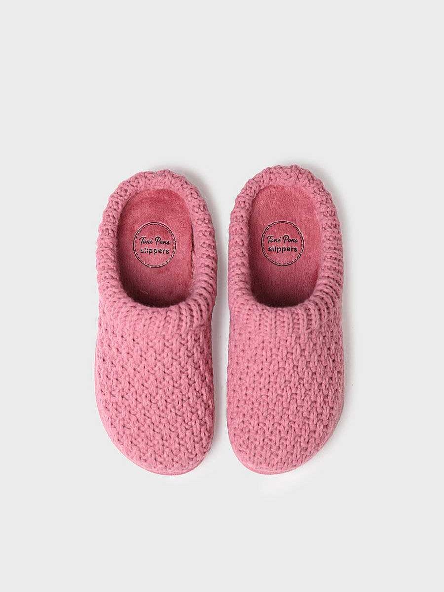 Mujer Toni Pons | Slippers Para Mujer En Tejido Trenzado En Rosa - Domi-Sr