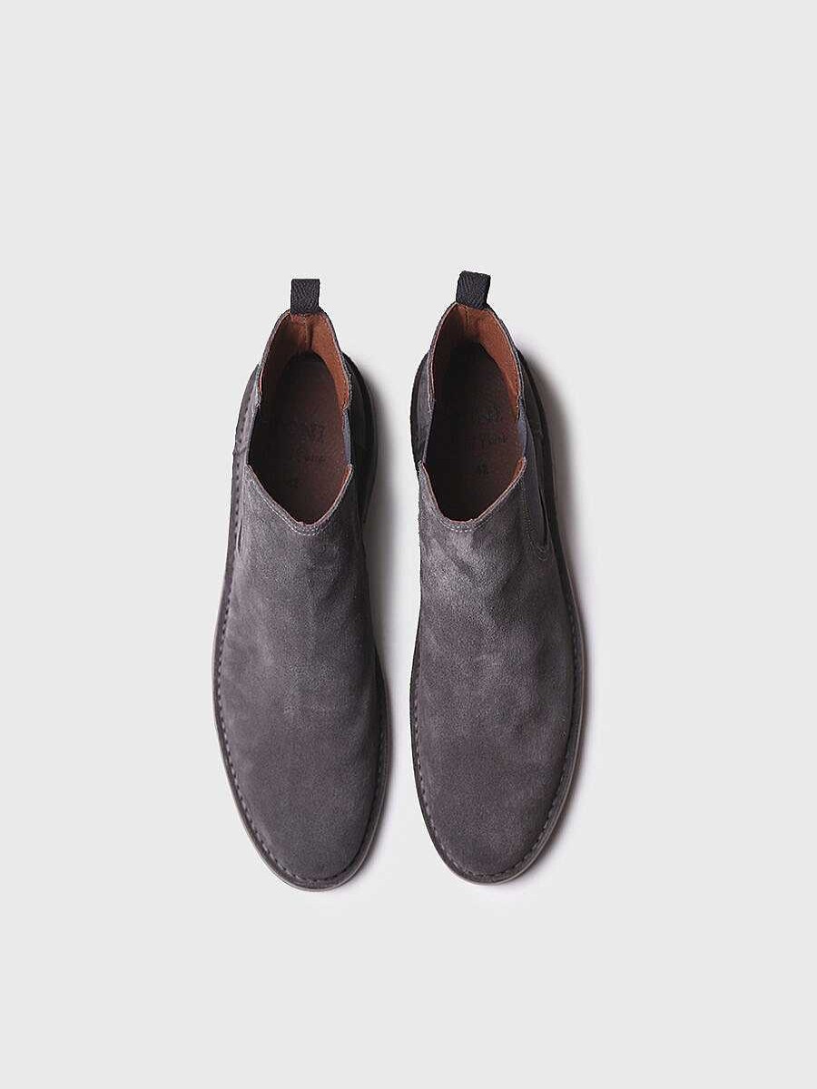 Hombre Toni Pons | Botin Chelsea Para Hombre En Serraje En Gris - Jan-Sy