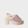 Mujer Toni Pons | Sandalia De Tacon En Yute Multicolor - Katia-Ms