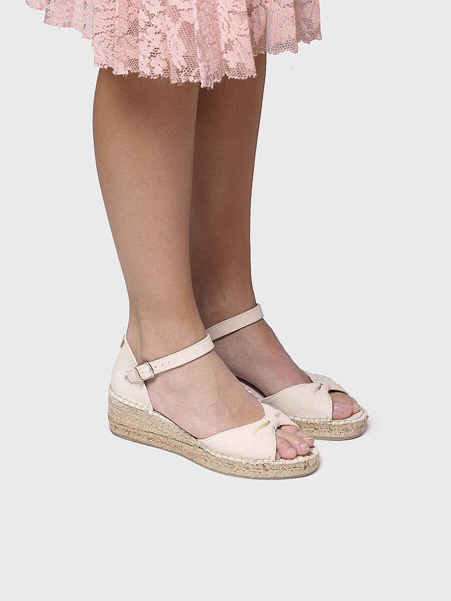 Mujer Toni Pons | Alpargata De Cuna Lazada En Color Crudo - Bilma-L