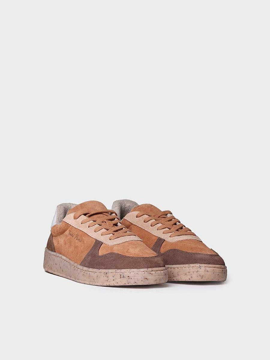 Hombre Toni Pons | Sneaker Para Hombre En Serraje Y Piel En Camel - Daniel