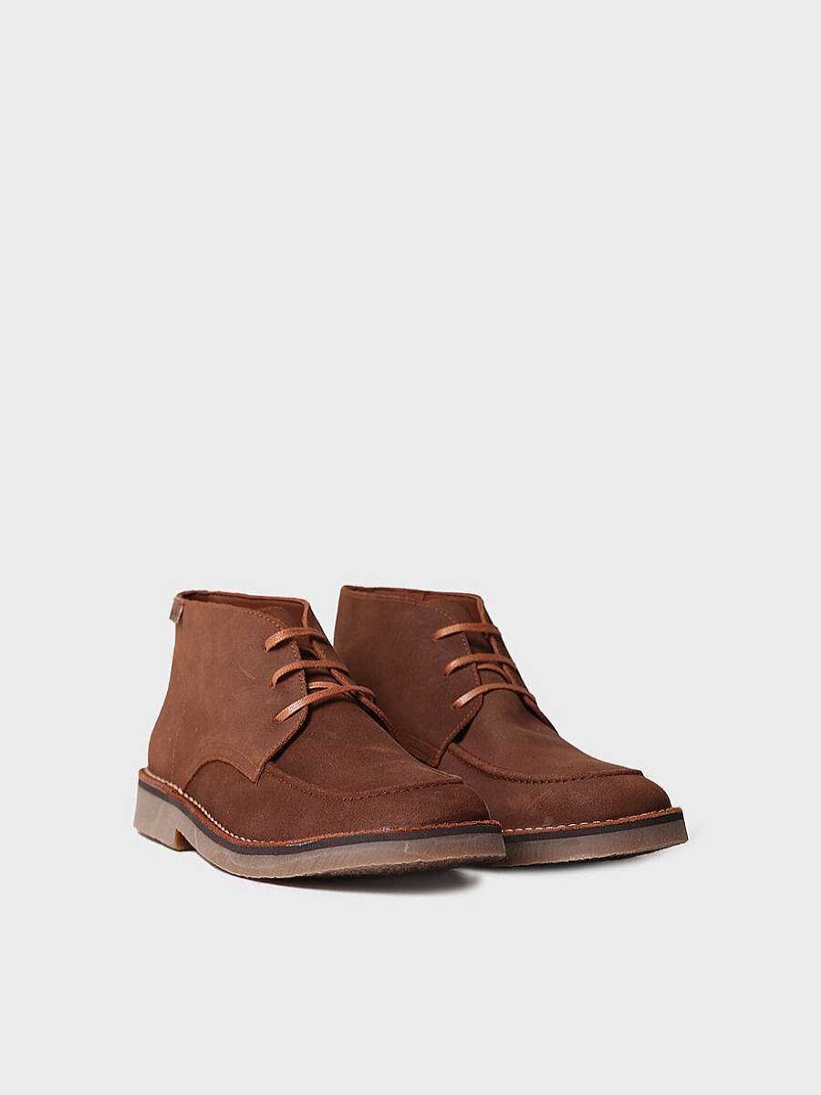 Hombre Toni Pons | Botin Para Hombre En Serraje En Marron - James-Sw