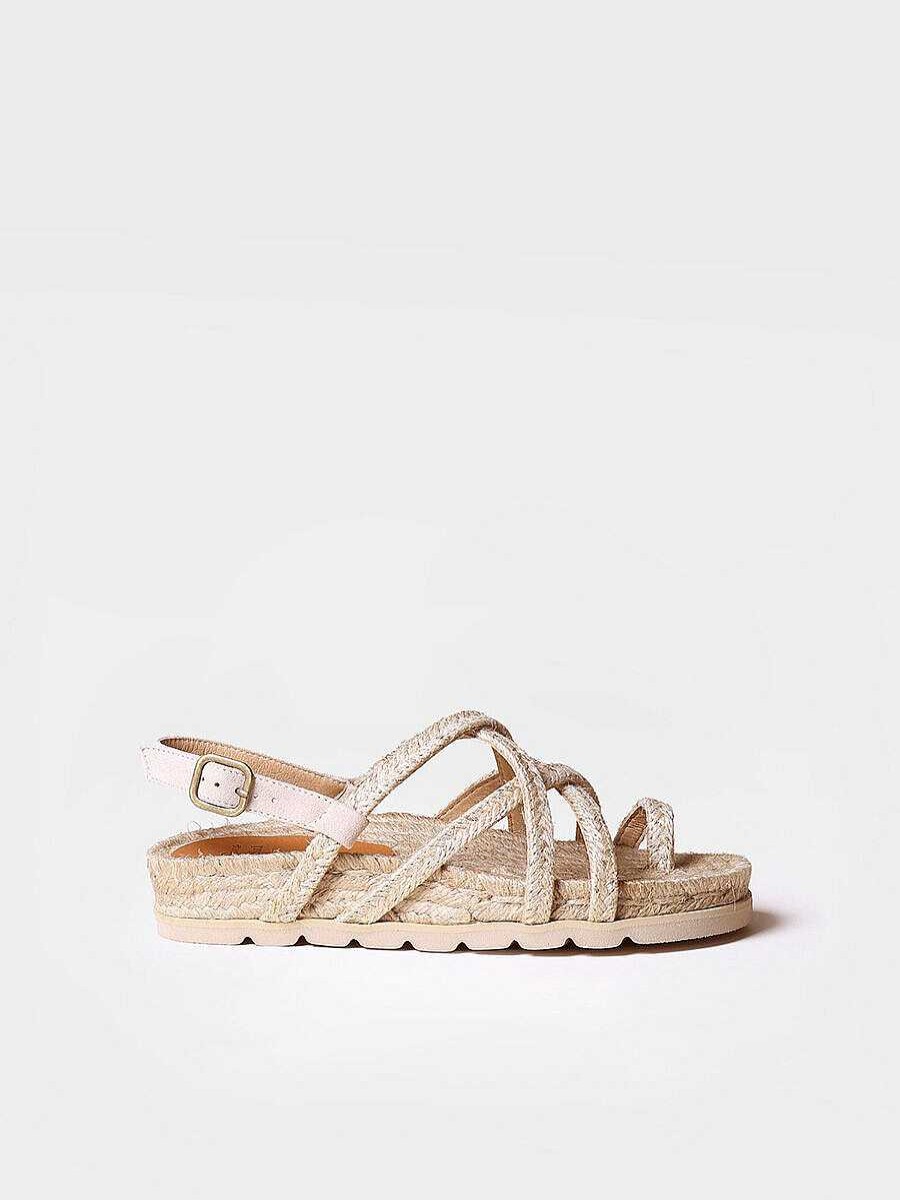 Mujer Toni Pons | Sandalia Plana De Yute En Color Beige - Daisy-Tb